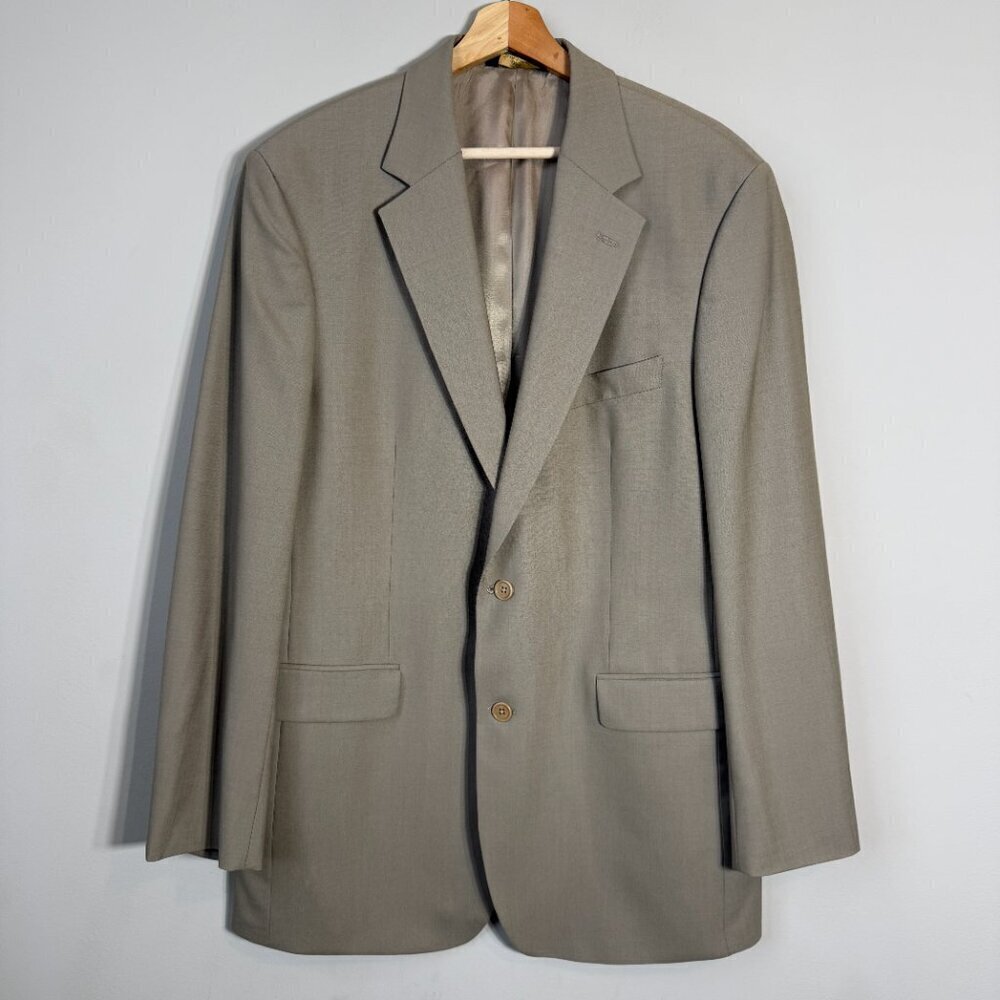 Brooks Brothers 346 Wool Sport Coat Dinner Jacket Blazer Men's 42L Tan Stretch - Picture 4 of 14